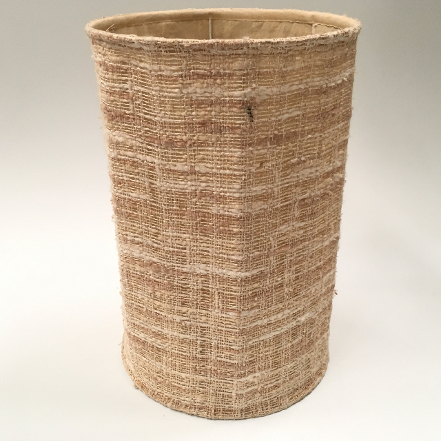 LAMPSHADE, 1960s 70s (Medium) Natural Slub Weave